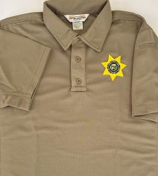 California Dept of Correction's & Rehab Short Sleeve Uniform Polo - Moisture Wicking Material - Men's